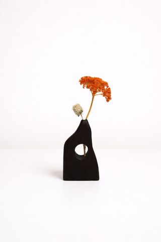 Florero artesanal madera único