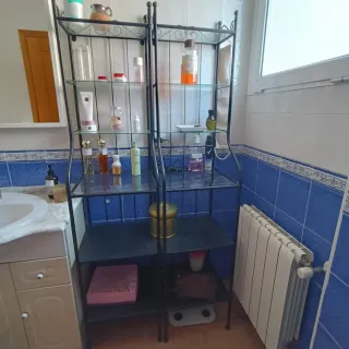 Estanterías de baño metal y cristal