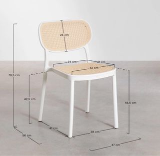 2 Sillas Terraza/Jardín Beige y Blanco