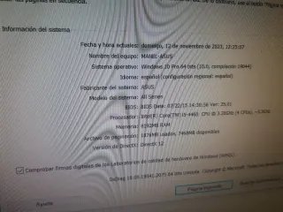 PC Asus Negro Windows 10