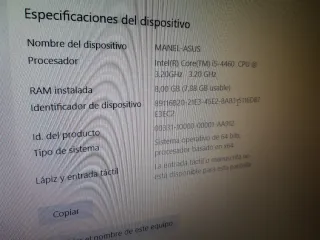 PC Asus Negro Windows 10