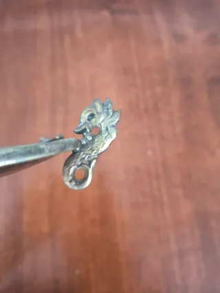 Cenicero antiguo bronce decoración oriental