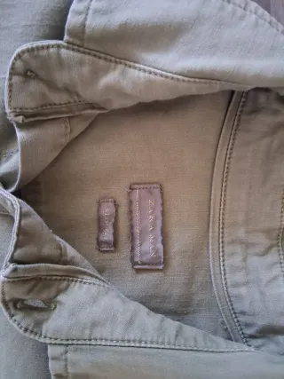 Camisa Zara Slim Fit Verde Talla S