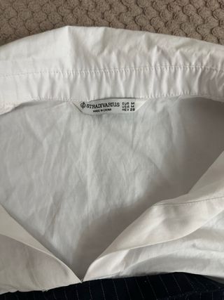 Camisa blanca con corsé rayas