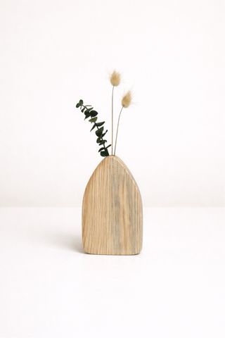 Lote Floreros Madera Artesanales Únicos