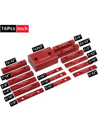 Juego medidores altura carpintería 16pcs