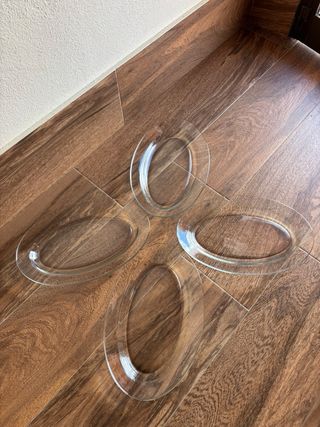 Set 4 Bandejas Cristal Ovaladas