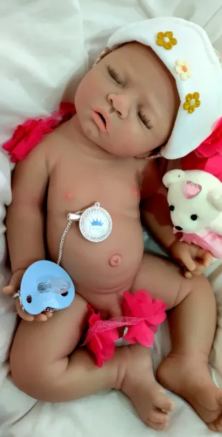 Bebé Reborn Silicona Completa Niño 44 cm