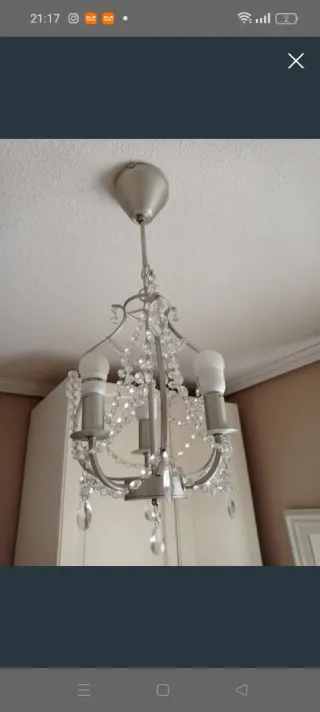 Lámpara colgante Ikea con lágrimas