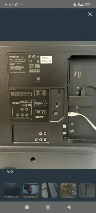 Televisión LED Panasonic Negra