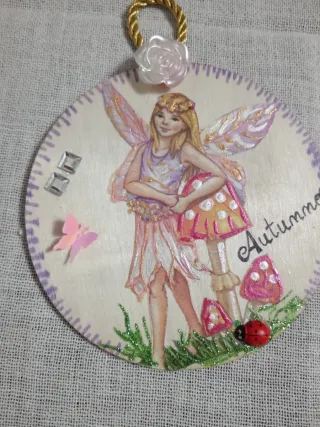 Set 4 Decorazioni Fate Stagioni