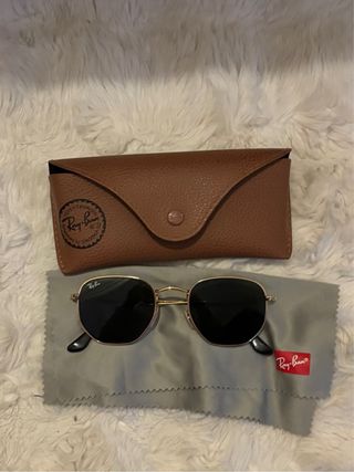 Gafas Ray Ban Hexagonal Oro Lente Verde