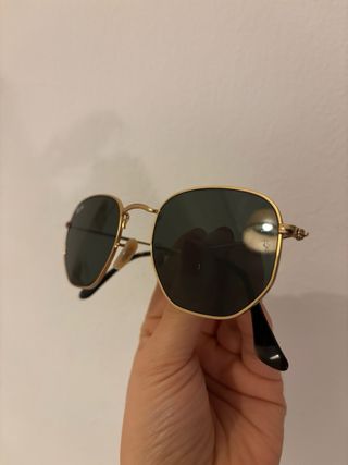 Gafas Ray Ban Hexagonal Oro Lente Verde