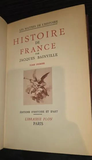 1933, Historia Francia -Libro antiguo encuadernado