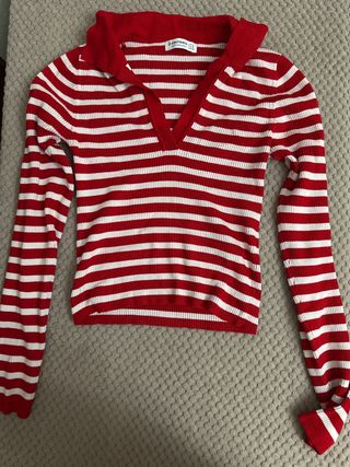 Jersey rayas rojo y blanco