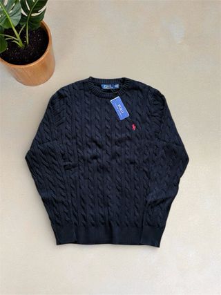 Jersey Polo Ralph Lauren Negro Cable Knit