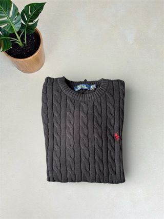 Jersey Polo Ralph Lauren Negro Cable Knit