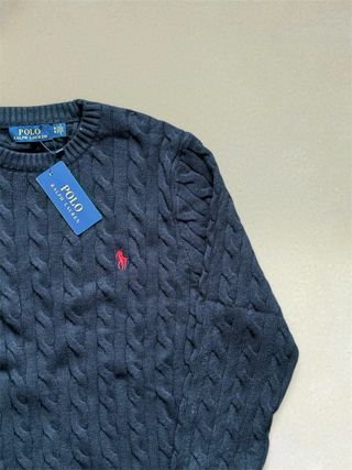 Jersey Polo Ralph Lauren Negro Cable Knit