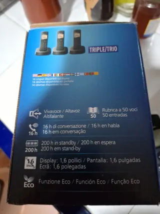 3 Teléfonos Inalámbricos Panasonic KXTGC313 Negros