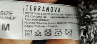 Jersey Lana Terranova Hombre Blanco y Gris