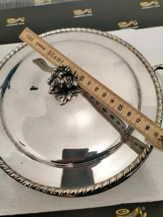 Elegante contenitore vintage in silver