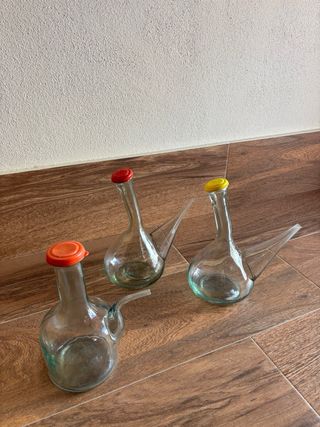Set 3 Porrones Vidrio con Tapas
