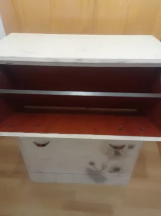 Mueble Zapatero Blanco y Marrón