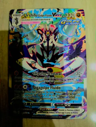 Carta Pokémon Urshifu VMAX Golpe Fluido 10/163