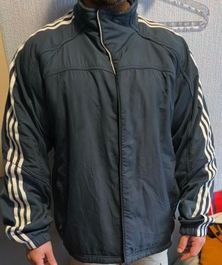 Chaqueta Fina Acolchada Adidas 3 Rayas L-XL Nueva