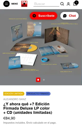 Vinilo Alejandro Sanz ¿Y Ahora Qué? Firmado