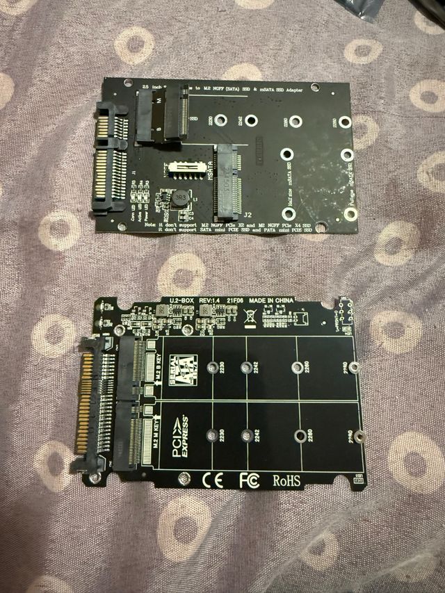 Adaptadores M.2 NGFF/NVMe a SATA y PCIe y ram pc