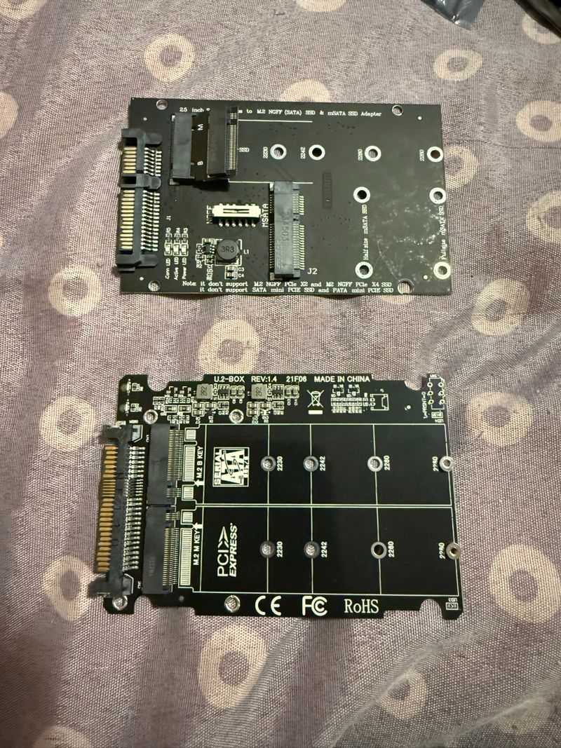 Adaptadores M.2 NGFF/NVMe a SATA y PCIe y ram pc