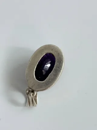 Colgante Plata Amatista Ovalada Facetada.
