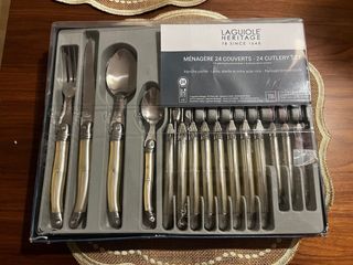 Set 24 Cubiertos Laguiole Marfil