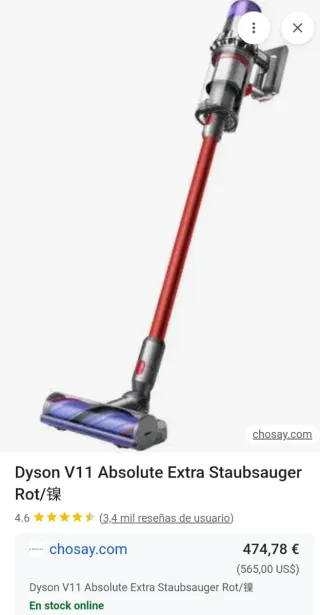 Dyson aspiradora v11