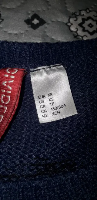 Jersey H&M largo degradado azul, negro y fucsia