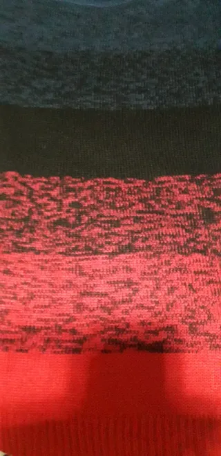 Jersey H&M largo degradado azul, negro y fucsia