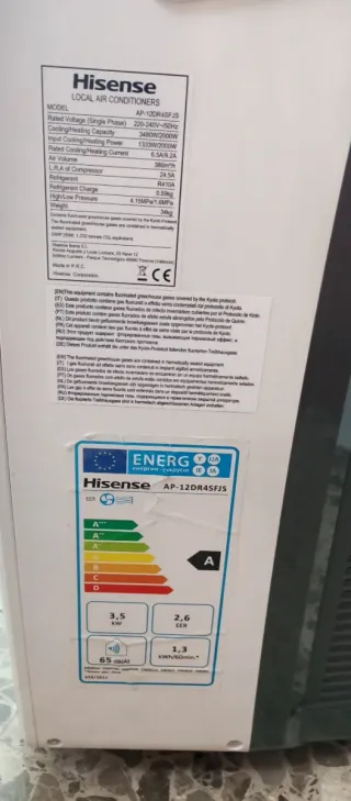Aire Acondicionado Hisense AP-12DR4SFJS