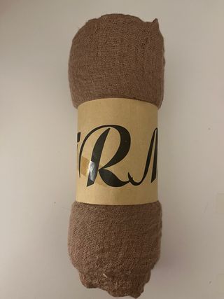 Fular marrón y beige