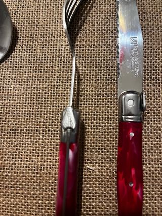 Set 24 Cubiertos Laguiole Rojo