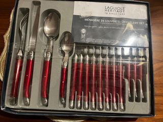 Set 24 Cubiertos Laguiole Rojo