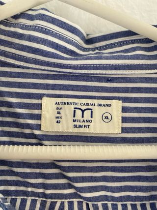 Camisa rayas azul y blanco mujer T. L