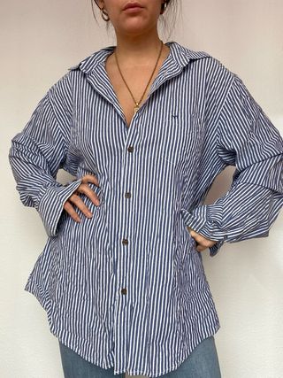 Camisa rayas azul y blanco mujer T. L