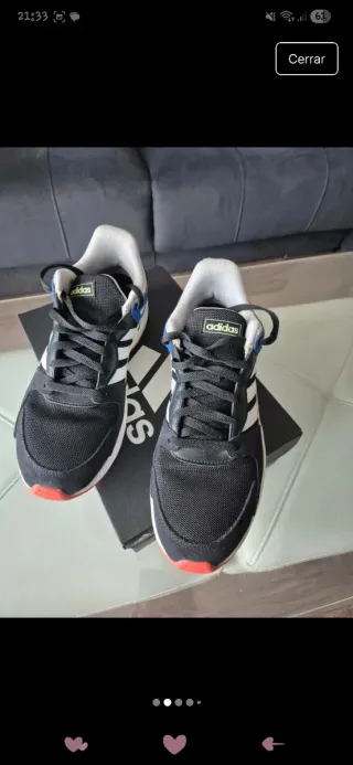 Zapatillas Adidas Hombre Negras Multicolor