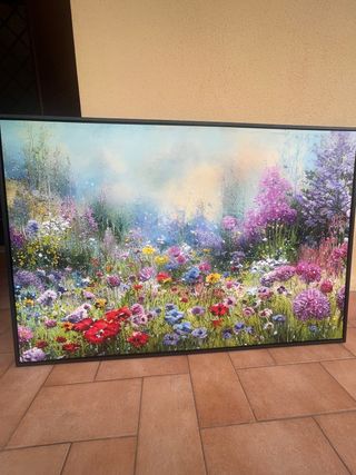 Quadro con cornice fiori