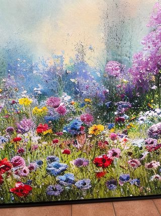 Quadro con cornice fiori