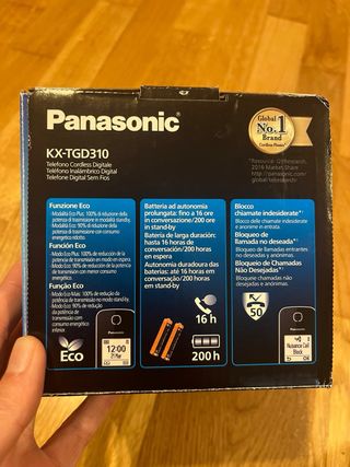 Teléfono Panasonic Negro