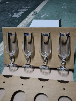 Set 8 Copas Cristal Bohemia