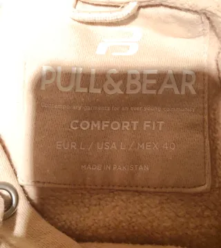 Sudadera Bershka beige oversize