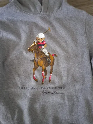 Sudadera Polo Ralph Lauren Gris Oso